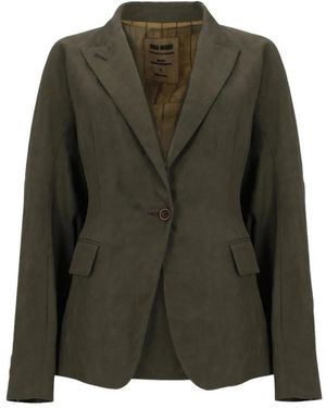 Uma Wang Jassen ,Groen ,Leer Blazer