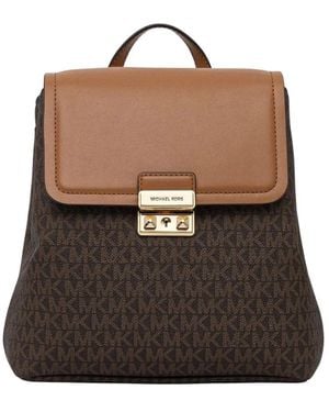 Michael Kors Tribeca Kleiner Rucksack Mit Signature-Logo - Braun