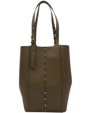 Golden Goose Kaki Leren Shopper - Bruin