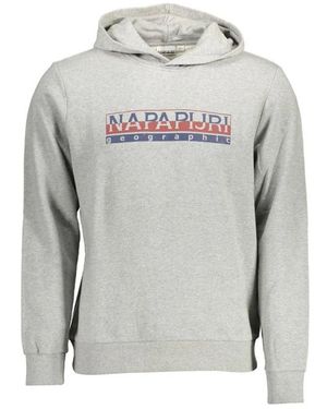 Napapijri Grauer Hoodie Mit Einzigartigem Druck