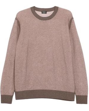 ZEGNA Round-Neck Knitwear - Brown
