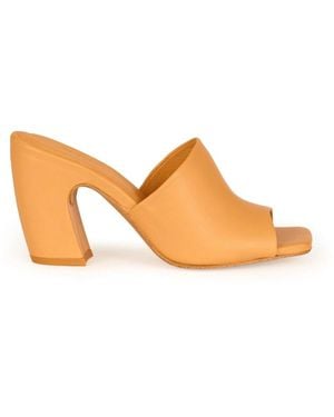 Cortana Heeled Mules - Brown