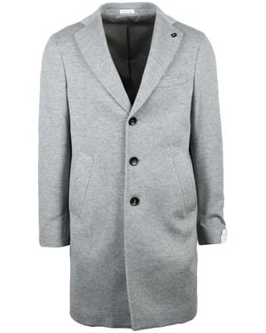 BRERAS Milano Single-Breasted Coats - Grey