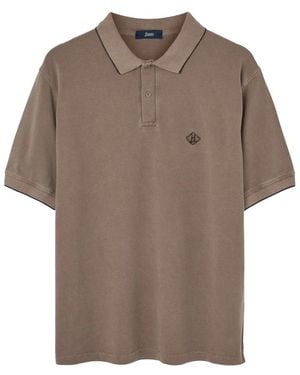 Herno Polo Shirts - Brown