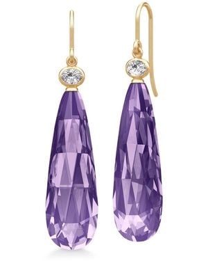 Julie Sandlau Amethist Druppel Oorbellen Ethical Sieraden - Paars