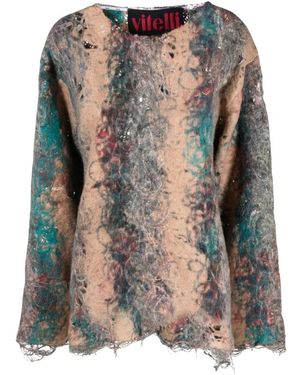 VITELLI Doomboh Rundhals-Pullover - Mehrfarbig