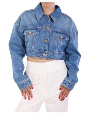 Elisabetta Franchi Denim Jackets - Blue