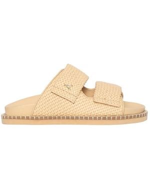 Patrizia Pepe Gewebte Ledersandalen - Natur