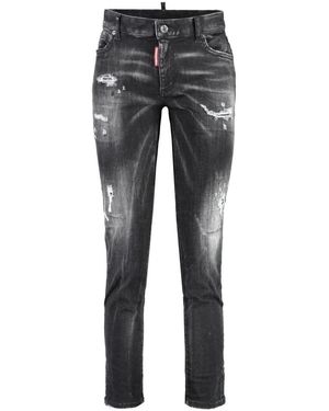 DSquared² Jeans ,Grijs ,Denim Distressed Denim Jeans