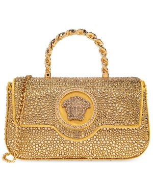 Versace Handtas Met Glinsterende Kristallen - Metallic