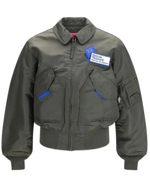 GR10K Jassen ,Groen ,Nylon Cwu-45 Bomberjack - Grijs
