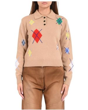 MSGM Jacquard Wollen Trui - Roze