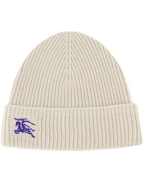 Burberry Cashmere Beanie Mut - Wit