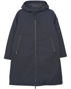 Tanta Trench impermeabile blu con cappuccio