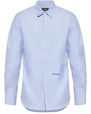 DSquared² Shirt Met Logo - Blauw