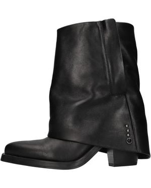 Ash Lederschaftsstiefeletten - Schwarz