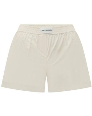 Des Phemmes Cotton Boxer Shorts - Weiß
