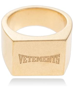 Vetements Logo Ring - Mettallic