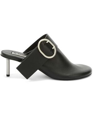 Jil Sander Schoenen ,Zwart ,Leer Stijlvolle Muiltjes