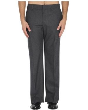 Celine Pinstripe Wool Dress Pants - Grau