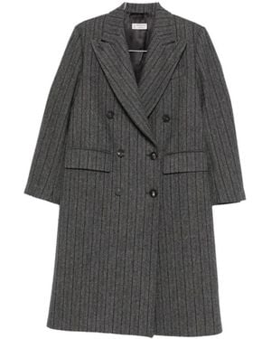Alberto Biani Jassen ,Grijs ,Wol Wool Double-Breasted Coat