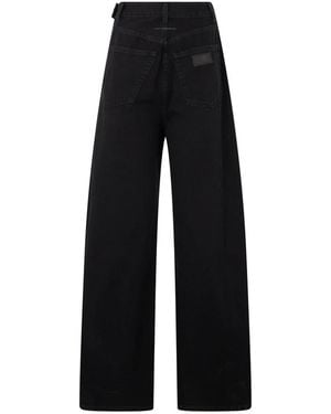 MM6 by Maison Margiela Wide Jeans - Negro