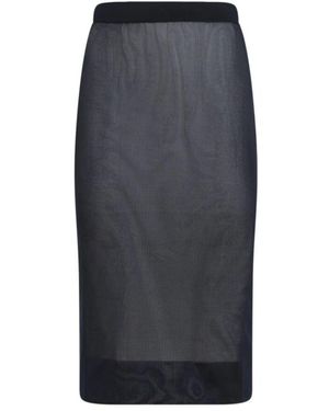 Saint Laurent Blaue midi-rock bekleidung - Grau