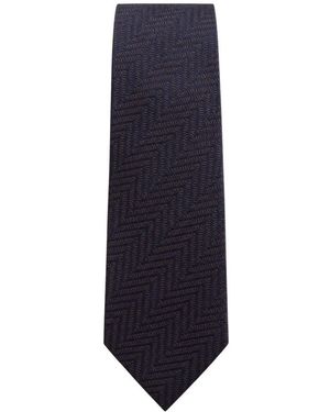 Missoni 7 Cm Häkelstrick-Krawatte Aus Seide - Blau