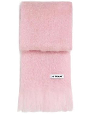 Jil Sander Brushed Knit Mohair Scarf - Pink