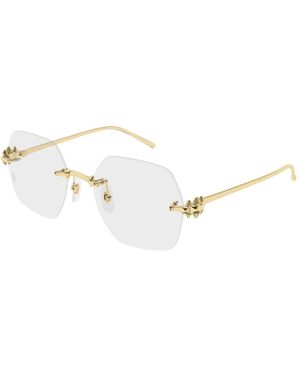 Cartier Geometric Frame Glasses - Mettallic