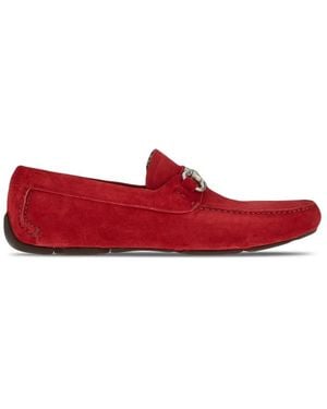 Ferragamo Driver Gancini Ornament Loafers - Rot