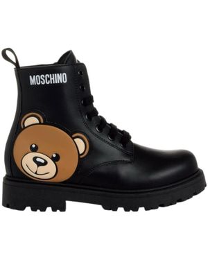 Moschino Lace-Up Boots - Zwart
