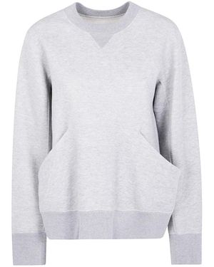 Sacai Round-Neck Knitwear - Gris