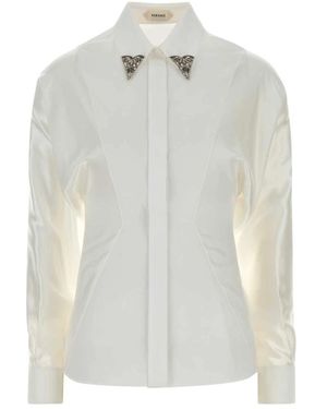 Versace Overhemden ,Wit ,Katoen Informele Blouse