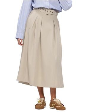 co'couture Rokken Rokken Lunacc Belt Pleat Skirt - Naturel