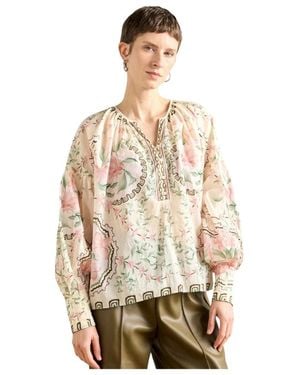 Mos Mosh Blouse Imprimée Orchidée Turf - Metallic