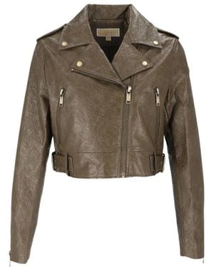 Michael Kors Leather Jackets - Verde