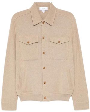 Lardini Truien & Vesten ,Katoen Cardigan Met Knopen En Klepzakken - Naturel