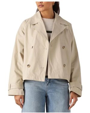 SELECTED Jassen Korte Trenchcoat Elegant Stijl - Naturel