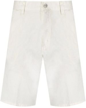 Carhartt Off- Bermuda Shorts Mit Knie-Patch - Weiß