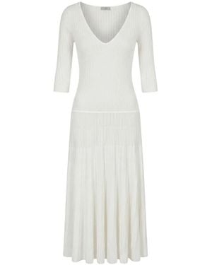 Malo Knitted Dresses - Blanco