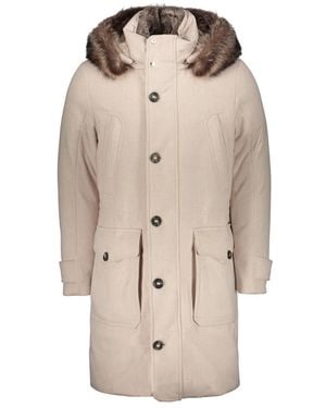 Moorer Jassen ,Wol Sapporo Lange Jas - Naturel