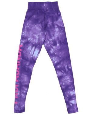 Propaganda Broeken ,Paars ,Polyester Paarse Tie-Dye Leggings Vrouwen Comfortabel