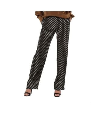 Michael Kors Gerade Hose mit Edallion-Print - Schwarz
