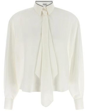 Brunello Cucinelli Overhemden ,Wit ,Shirts