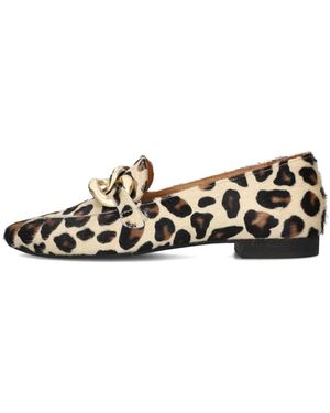 Notre-v Elegante Braune Wildleder-Loafer - Natur