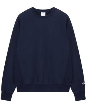 Champion Hoodies & Sweatvesten ,Blauw ,Felpa Girocollo Reverse Weave