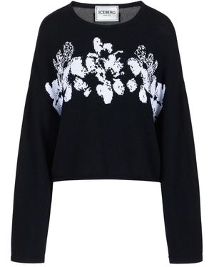 Iceberg Round-Neck Knitwear - Negro