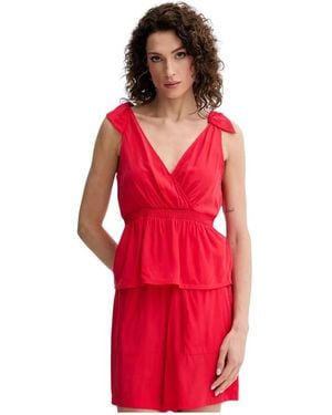 Liu Jo V-Ausschnitt-Bluse - Rot