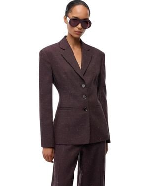 Pinko Jassen ,Paars ,Katoen Malvasia Blazer - Bruin